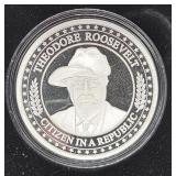 1 Oz. Fine Silver "Teddy Roosevelt" Silver Round