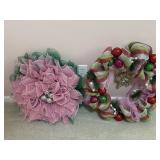 2 handmade Christmas Wreaths