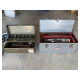 2 tool boxes w misc hand tools