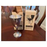 2 international silver co wine goblets