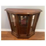 Wooden curio cabinet 2.5ft tall