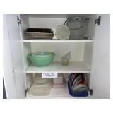 Tupperware, strainer, pie plates, & more