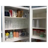 Glass set, mugs, glasses, & more