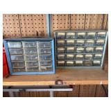 2 tool organizers w screws, bolts, and more