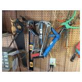 Saws, caulk guns, levels, hammers, and more