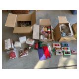 Christmas decor (ornaments, ribbon, lights)