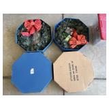 2 outdoor Christmas wreaths