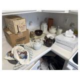 Glasses, teapots, cutting board, and more