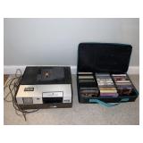 Cassette carrier & 8 track player w cassette ï¿½