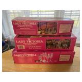 3 boxes of lady Victoria Crystal stemware & more
