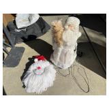 Light up Santa and Santa wall hanging piece