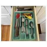 Drawer contents in kitchen