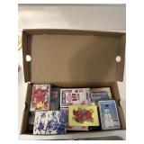 Box full of vintage playing card decks