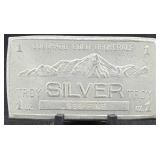 Vintage 1 Oz. Fine Silver CO Gold Brokerage Bar