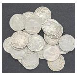 20x Mixed Date Buffalo Nickels