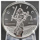 1 Oz. Fine Silver 2022 Gibraltar Justice Coin