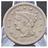 1848 Liberty Head Large Cent Coin