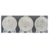 3x Ike Dollars(1972, 1976, 1976-D)