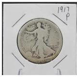 90% Silver 1917-D Walking Liberty Half Dollar