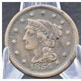 1854 Large Cent