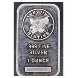 1 Oz. Fine Silver Sunshine Minting Bar