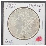 Uncirculated 1921 Morgan Silver Dollar