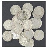 20x Mixed Date Buffalo Nickels