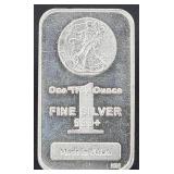 1 Oz. Fine Silver Bar, Highland Mint, USA made Bar
