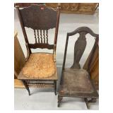 2 vintage wooden chairs