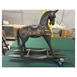 Hand carved rocking horse