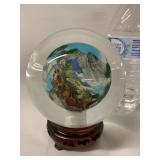 Reverse Painted Chinese Orb