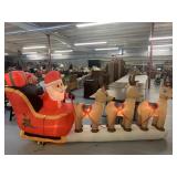 Santa w/sleigh & reindeer inflatable
