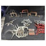 Mixed lot of different clamps and vise grips