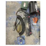 Battery charger, stapler, dove tail