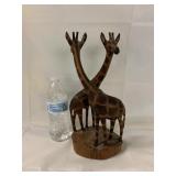 Hand carved giraffes