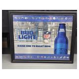 Framed and Mirrored Bud Light/NFL sign