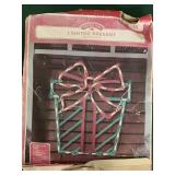 Sm blomold Santa, 2 lighted decorations