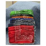 Approximately 100 handkerchiefs assorted colors
