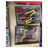Snips and adjustable wrenches screwdrivers chisels