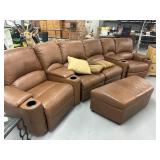 Leather sectional couch