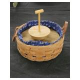 Round Longaberger Basket with Lasy Susan insert