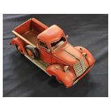 Vintage Metal Red Pickup Truck