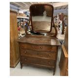 Vintage Oak Dresser with Mirror