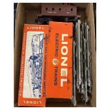 Flat of Lionel train items