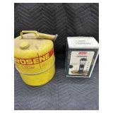 Kerosene can and Coleman lantern