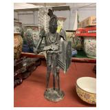 Vintage porcelain Chinese bowl & Knight statue -