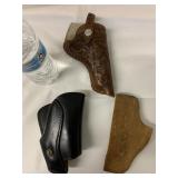 3 leather pistol holsters