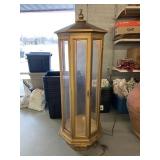 Octagon Curio Cabinet w/glass shelves & light