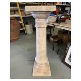 Vintage Pink Marble Pedestal Column