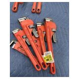 (2) Heavy duty pipe wrench set (8,10,&14")